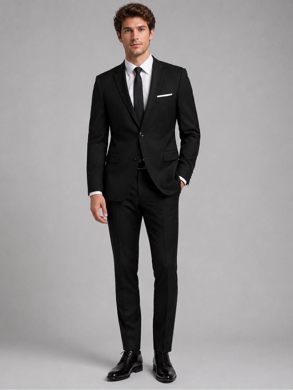 Men’s Wearhouse Men's Black Two-Piece Suit - Classic Slim Fit